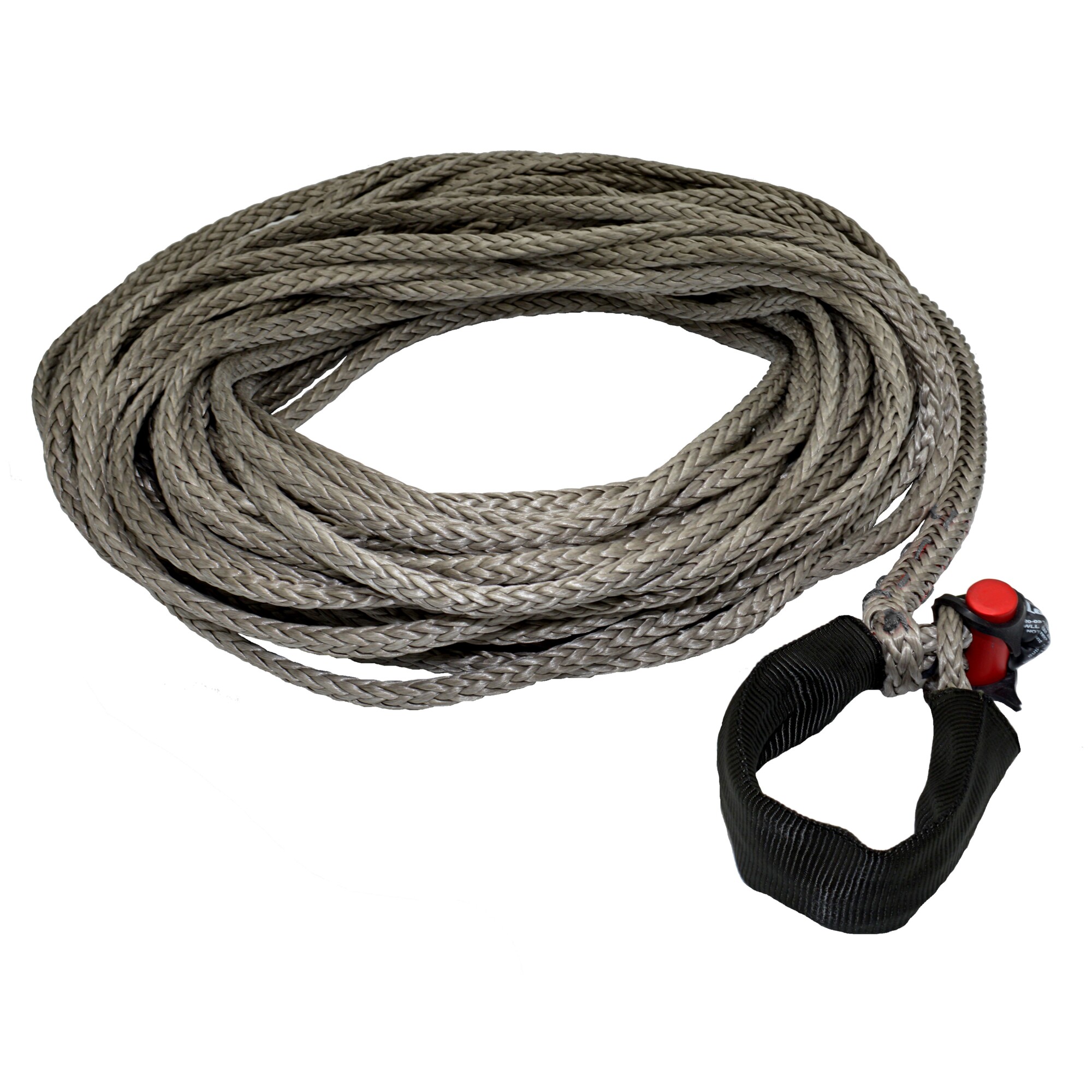 LockJaw, Synthetic Winch Rope Line w/Shackle, Max. Capacity 13200 lb, Length 100 ft, Diameter 5/16 in, Model# 20-0313100